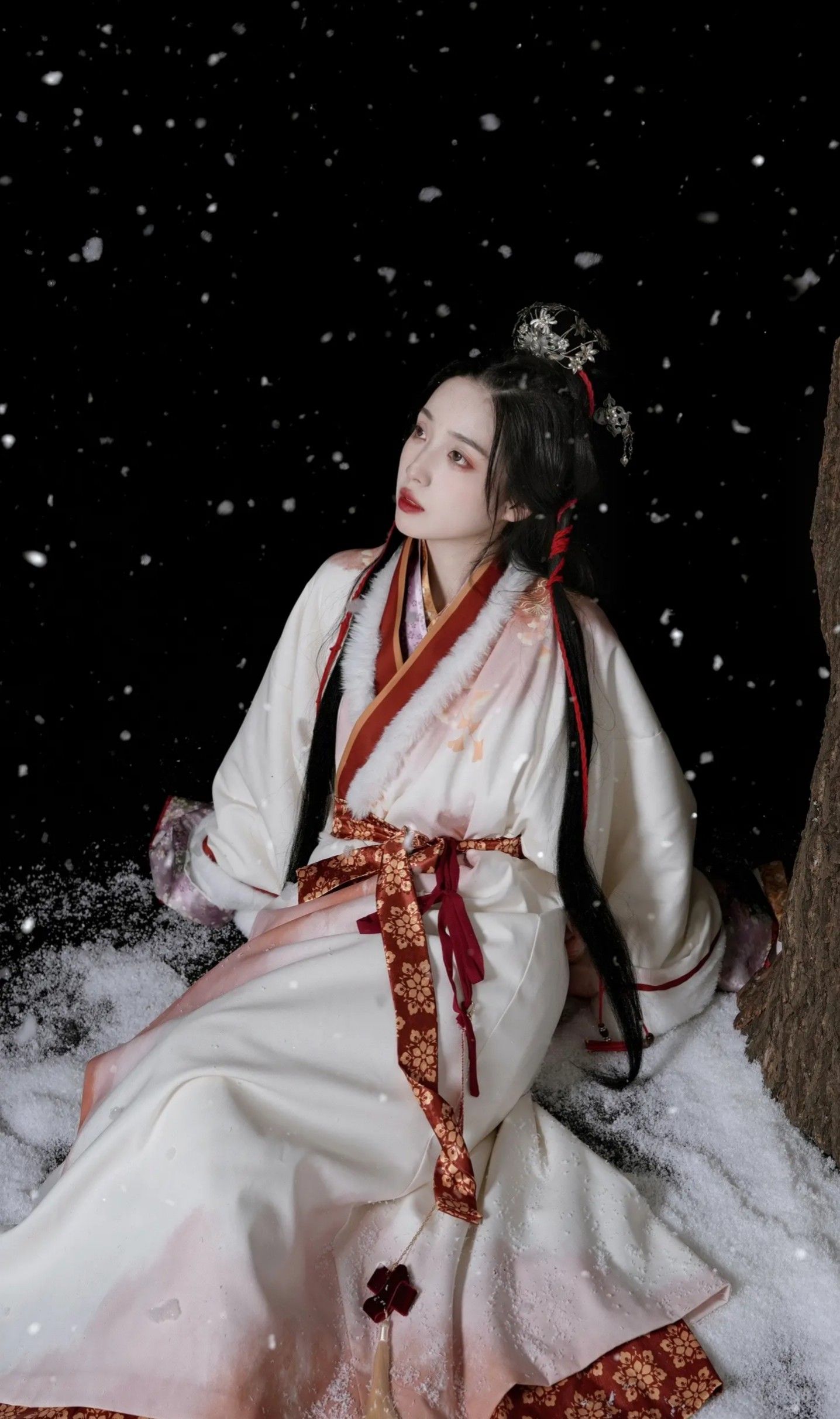 Winter in the Zuo Mu Forest:Exploring the Traditional Beauty of Hanfu in a Cold Winters Embrace Winter in the Zuo Mu Forest:Exploring the Traditional Beauty of Hanfu in a Cold Winters Embrace