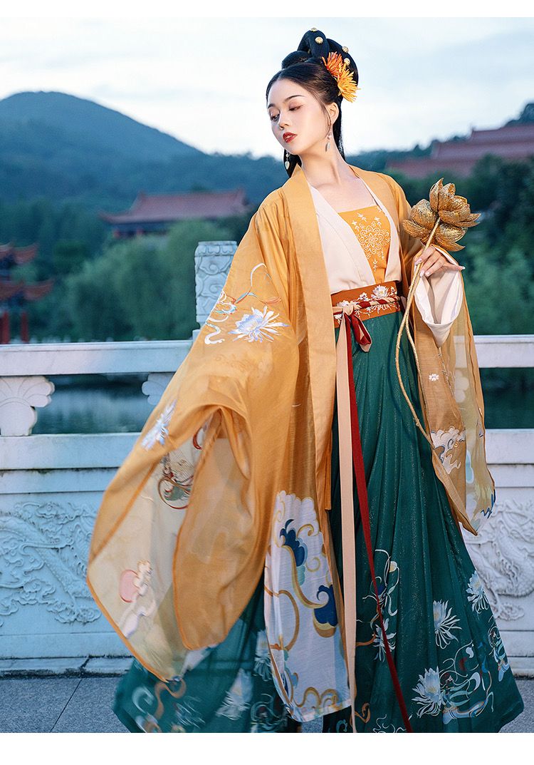 Little Girls in Cheongsam-Style Snow Chiffon Skirts