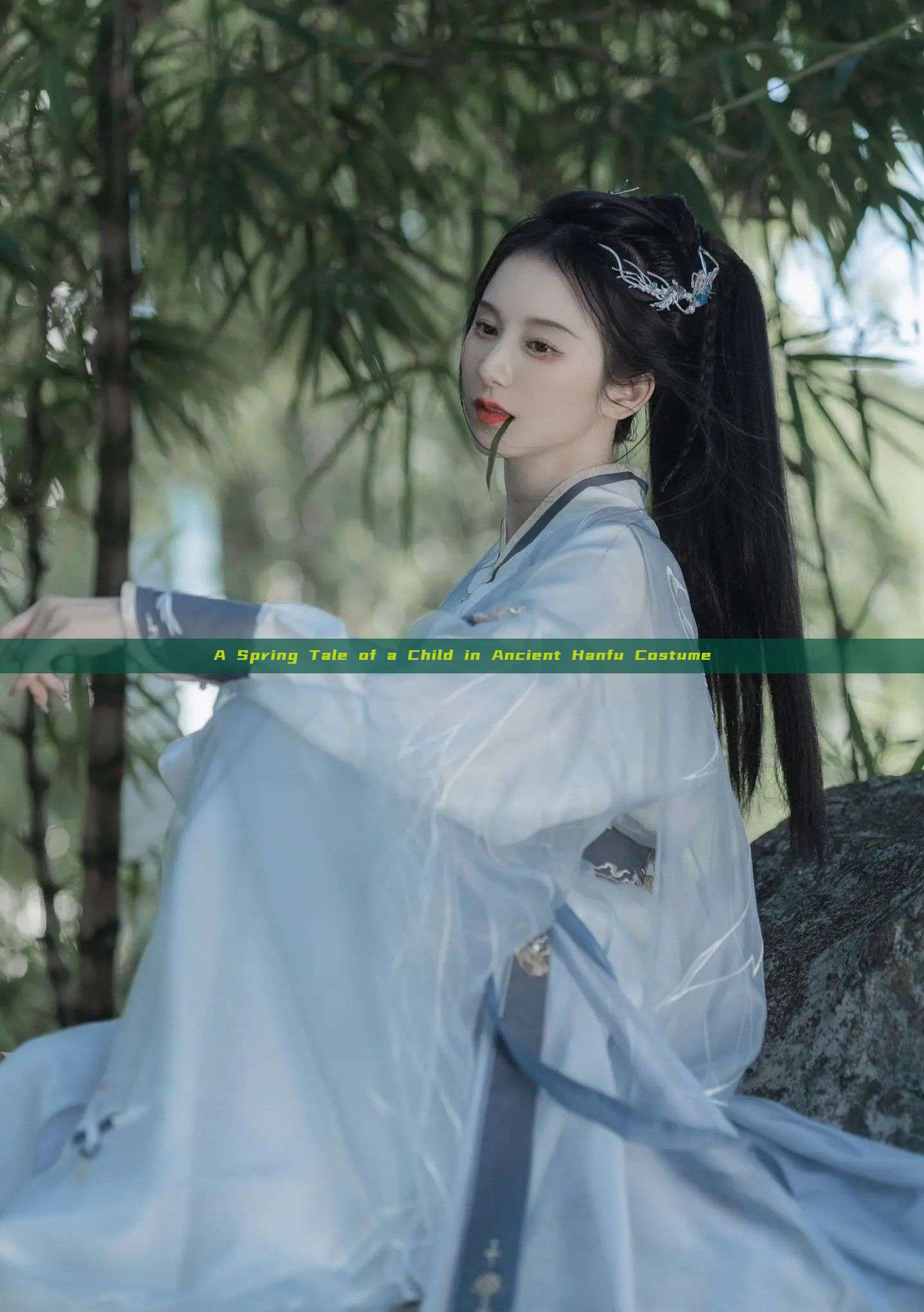 A Spring Tale of a Child in Ancient Hanfu Costume A Spring Tale of a Child in Ancient Hanfu Costume