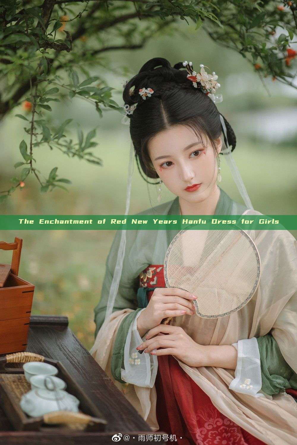 The Enchantment of Red New Years Hanfu Dress for Girls The Enchantment of Red New Years Hanfu Dress for Girls