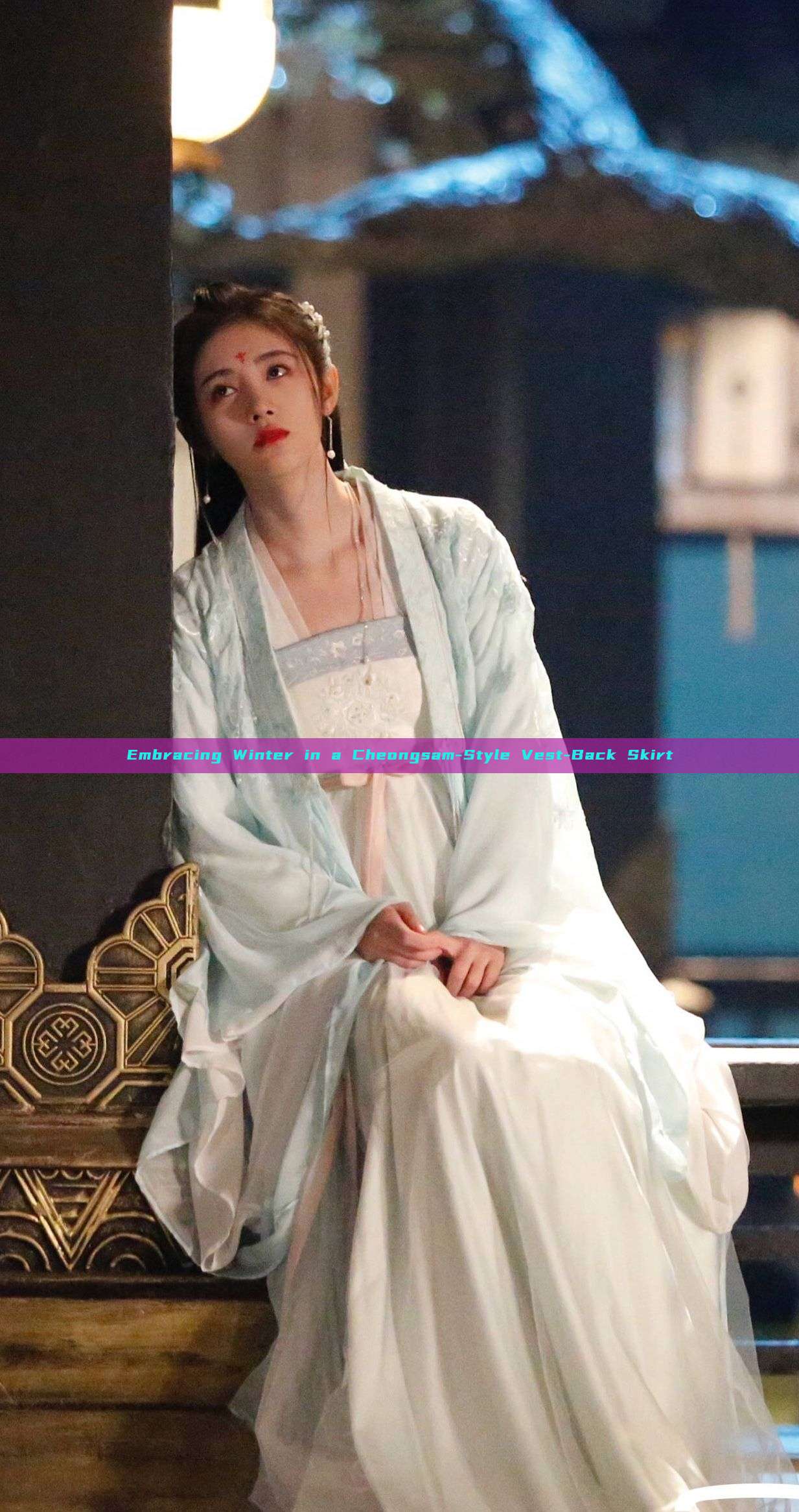 Embracing Winter in a Cheongsam-Style Vest-Back Skirt Embracing Winter in a Cheongsam-Style Vest-Back Skirt